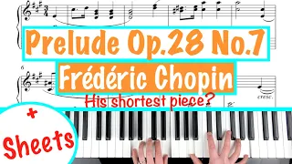 Prelude in A Major Op. 28 No. 7 - Frédéric Chopin | Piano Tutorial Lesson +Sheets