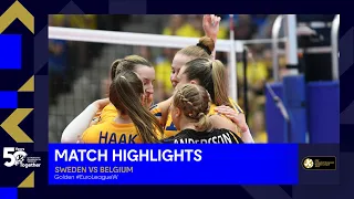 Highlights | Sweden vs. Belgium - CEV Volleyball European Golden League 2023