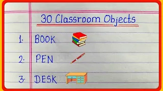 30 classroom objects name in english | name of classroom objects | 30 classroom objects name