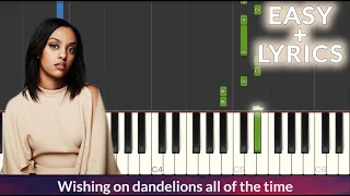Ruth B. - Dandelions EASY Piano Tutorial + Lyrics