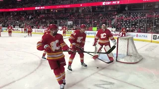 Calgary Flames warmup at the Dome, October 25th, 2022