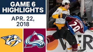 NHL Highlights | Predators vs. Avalanche, Game 6 - Apr. 22, 2018