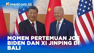 MOMEN PERTEMUAN JOE BIDEN DAN XI JINPING DI BALI, KEDUANYA LEMPAR SENYUMAN