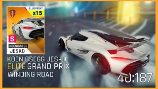 ELITE GRAND PRIX | Nevada - Winding Road | 00:40.187 | Koenigsegg Jesko | Asphalt 9 Legends