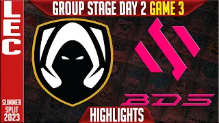 TH vs BDS Highlights Game 3 | LEC Summer 2023 Groups Day 2 | Team Heretics vs Team BDS G3