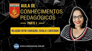 Aula de Conhecimentos Pedagógicos -  Relação entre Educação, Escola e Sociedade