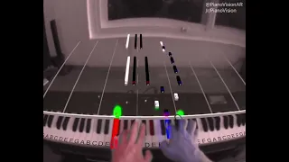 PianoVision: An Oculus AR Passthrough Piano learning App