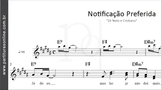 Notificação Preferida - Melodia, Letra e Cifra | Partitura #partiturasonline ♪