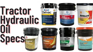 Comparison of Tractor Hydraulic Fluid Specs