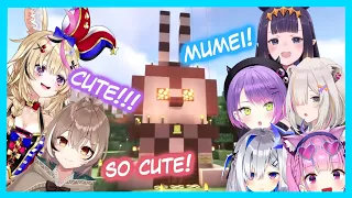 Hololive Reacts To Mumei's Berry House Made By Polka【Hololive Minecraft JP Server】