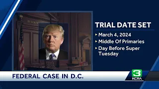 Trump trial date over alleged plot to overturn election set for March 4