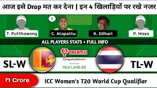 SL-W vs TL-W Dream11 Prediction | sl w vs tl w dream11 | ICC Women's T20 World Cup | slw vs tlw team