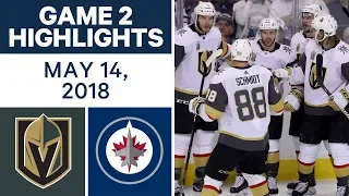 NHL Highlights | Golden Knights vs. Jets, Game 2 - May 14, 2018