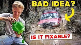 WHY you DON'T DRIVE YOUR 4X4 Though MUD!! My Toyota Landcruiser's Hatred for Bogholes and Mud.