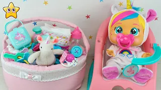 BEBÉS LLORONES 🦄 Como preparar una PAÑALERA de BEBÉ Recién Nacido UNICORNIO