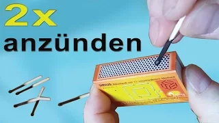 Zaubertrick: Streichholz 2x anzünden + Auflösung  DIY