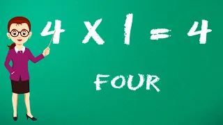 Learn Multiplication - Table of Four 4 x 1 = 4 - 4 Times Tables | Kidstart tv