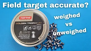 Testing the NORMA golden trophy Ft heavy air rifle pellets .177
