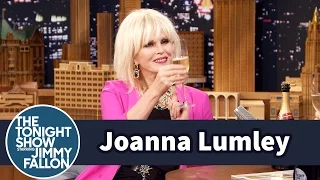 Joanna Lumley Drinks Lots of Free Champagne Promoting Absolutely Fabulous