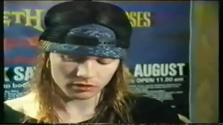 Axl Rose Interview   Donington 1988