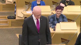 John Swinney sparks laughter at Holyrood with heckle pledge