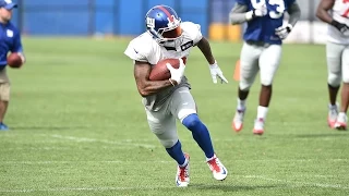 Odell Beckham makes one-handed catch at Giants practice - 2015 NFL Training Camp highlight