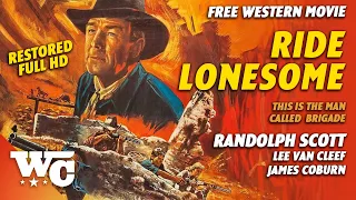Ride Lonesome | Full Action Western | Free HD 1959 Drama Film | Randolph Scott |  @Western_Central