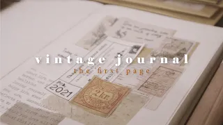 (asmr) vintage journaling studio vlog | 1st page ♡
