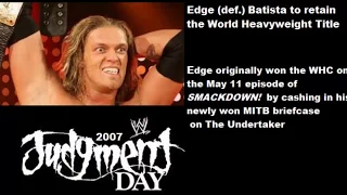 Edge's WWE PPV History and Results [1998-2012]