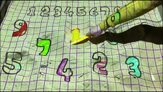 Coloring the numbers in order Mode - Magicdynamics Interactive AR Sandbox