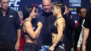 UFC 281 CEREMONIAL WEIGH-INS: Carla Esparza vs Zhang Weili