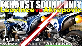 Husqvarna 701 | RAW Akrapovic vs Leovince Sound Comparison