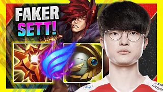 FAKER IS SO GOOD WITH SETT! - T1 Faker Plays Sett Support vs Leona! | Season 11