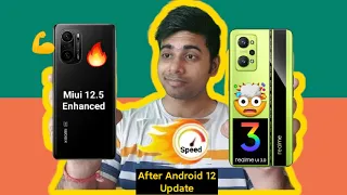 Mi 11X vs Realme GT Neo 2 Speedtest After Android 12 Update Ram Management Realme Ui vs Miui 🔥🔥