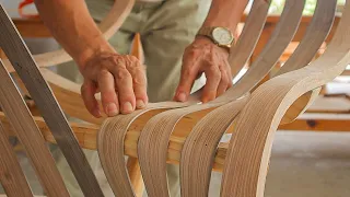 Extremely Skillful Wood Bending Technique // Create A Curvy And Sexy Panton Chair From Wooden Strips