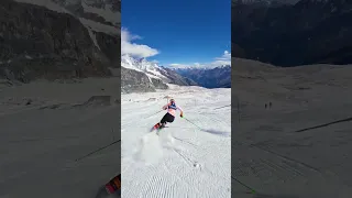 Petra Vlhova training in Saas Fee.