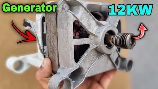 I turn spinner machine motor into 220v 12000w electric generator