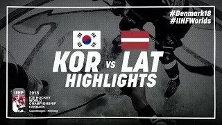 Game Highlights: Korea vs Latvia May 8 2018 | #IIHFWorlds 2018