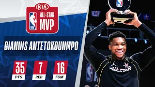 Giannis WINS The 2021 #NBAAllStar Game Kobe Bryant MVP Award! #KiaAllStarMVP