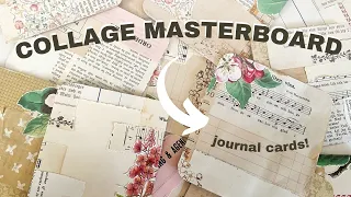 How to Make a Collage Masterboard & Journal Cards with Recycled Packaging