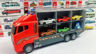 13 Type Tomica Cars ! Tomica opening and put in big Okatazuke convoy (red color of fire)