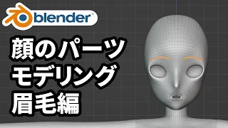 【初心者向け】Blenderで顔のパーツモデリング 1/5 眉毛編