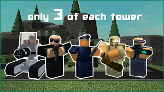 Tower Battles but I can only use 3 of Each Tower Roblox