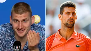 Nikola Jokić Reveals Novak Djokovic Texted Him 😅 | 2023 NBA Finals