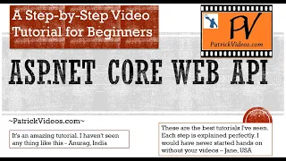ASP.NET Core 5.0 Web API with C# [2021] made easy using a Project - Step by Step