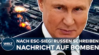 PUTINS KRIEG: Nach ESC-Sieg der Ukraine! Russen schreiben sarkastische Nachricht auf Bomben