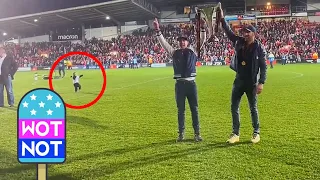 Little Fan Steals The Celebrations As Ryan Reynolds and Rob McElhenney's Wrexham Team Win Promotion!