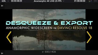 Desqueezing and Exporting Anamorphic Widescreen in Davinci Resolve 18 // It's So Simple