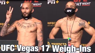 UFC Vegas 17 Weigh-Ins: Jose Aldo vs Marlon Vera