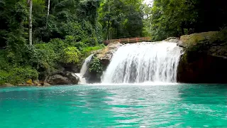 Natural sound of waterfall helps to relax, reduce insomnia